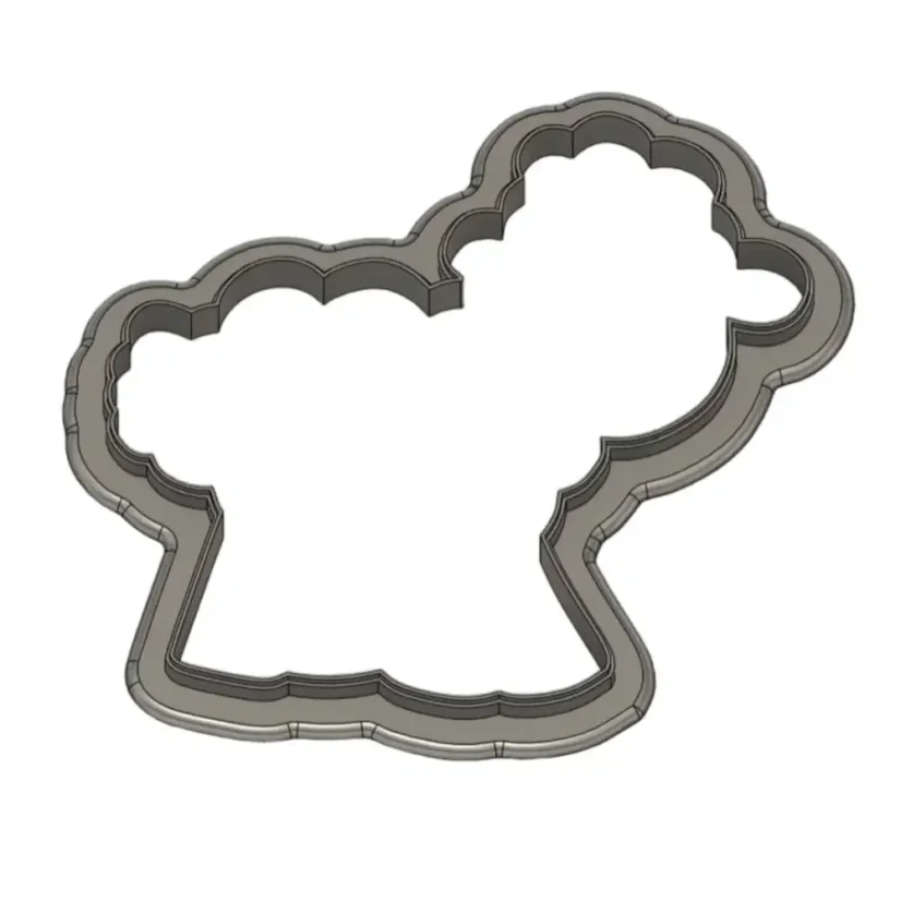 Ovečka | 10201 | 3D vykrajovátko/sada - Varianta: sada (vykrajovátko + razítko), Velikost: velikost S (6 cm)