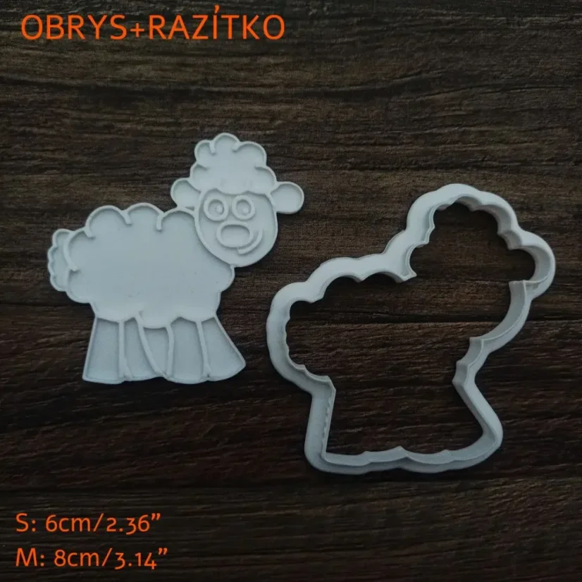 Ovečka | 10201 | vykrajovátka a formičky - Varianta: razitko, Velikost: velikost M