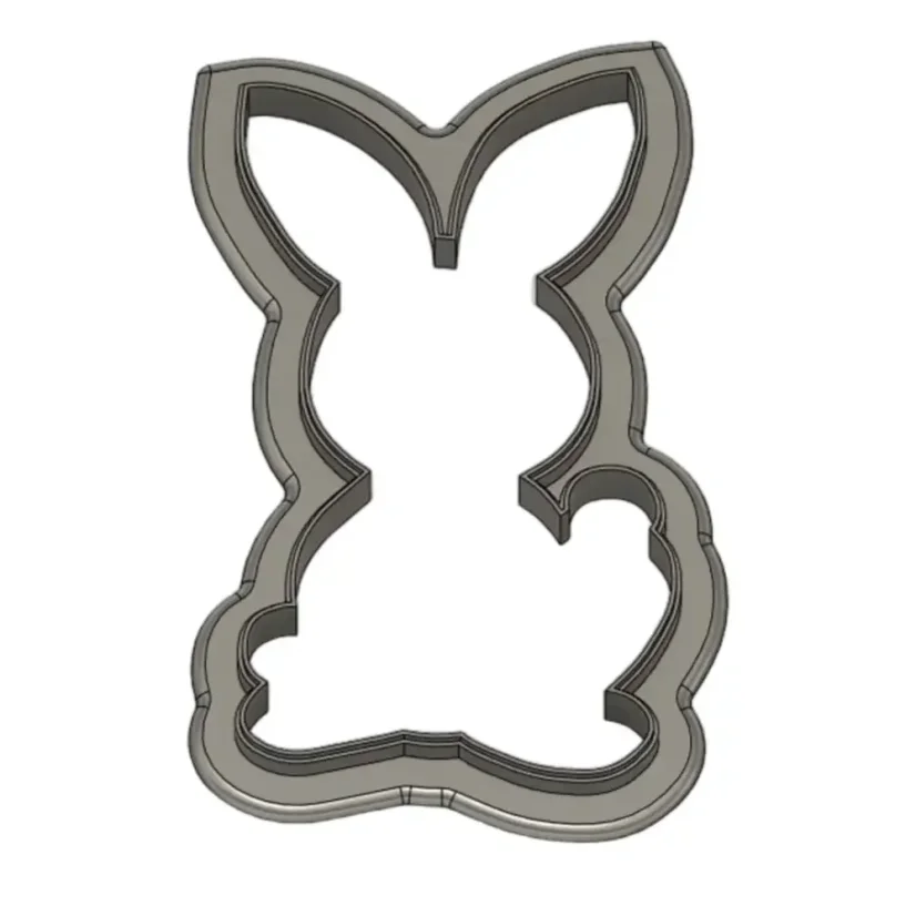 Zajíc se srdcem | 10119 | 3D vykrajovátko/sada - Varianta: vykrajovátko (obrys), Velikost: velikost M (8 cm)