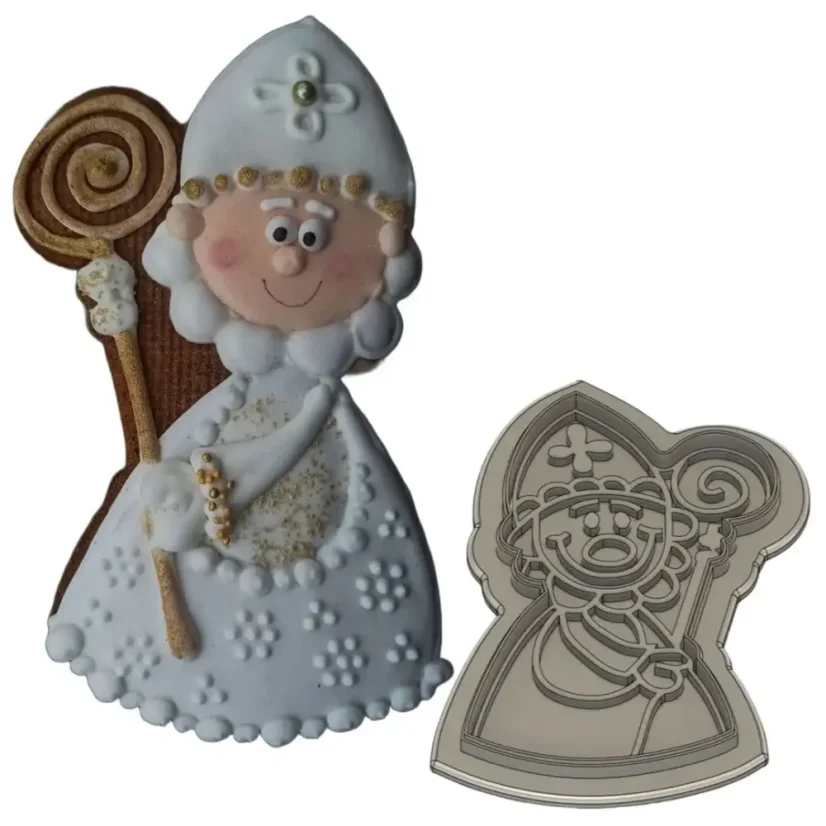 Mikuláš | 40701 | velikost L, M, S - Varianta: set (obrys+razitko), Velikost: velikost S (6 cm)