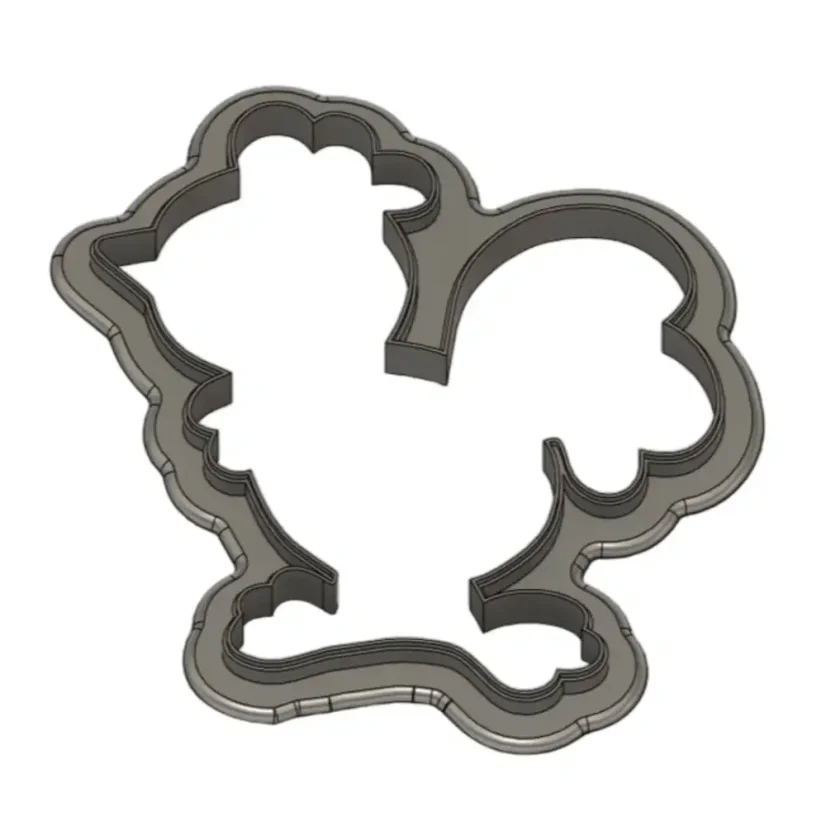 Kohout | 10404 | 3D vykrajovátko/sada - Varianta: sada (vykrajovátko + razítko), Velikost: velikost M (8 cm)