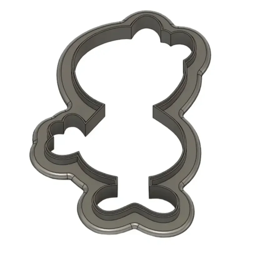 Kuře s mašlí | 10401 | 3D vykrajovátko/sada - Varianta: vykrajovátko (obrys), Velikost: velikost M (8 cm)