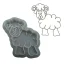 Beránek | 10202 | velikost S - Varianta: set (obrys+razitko), Velikost: velikost S (6 cm)