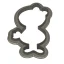 Kuře s mašlí | 10401 | 3D vykrajovátko/sada - Varianta: vykrajovátko (obrys), Velikost: velikost M (8 cm)