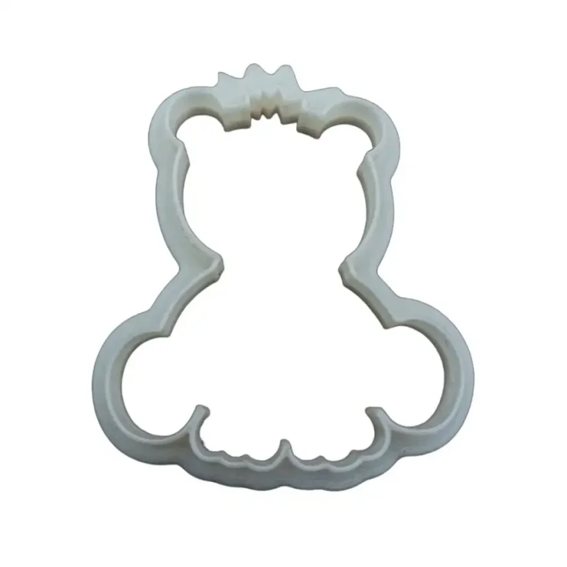 Medvídek se šálou | 40201 | více variant - Varianta: set (obrys+razitko), Velikost: velikost M (8 cm)