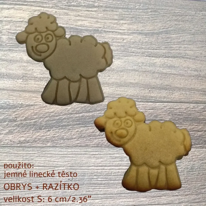 Ovečka | 10201 | vykrajovátka a formičky - Varianta: razitko, Velikost: velikost M