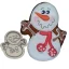 Sněhulák se sněhovou vločkou | 40103 | velikost M, S - Varianta: set (obrys+razitko), Velikost: velikost M (8 cm)