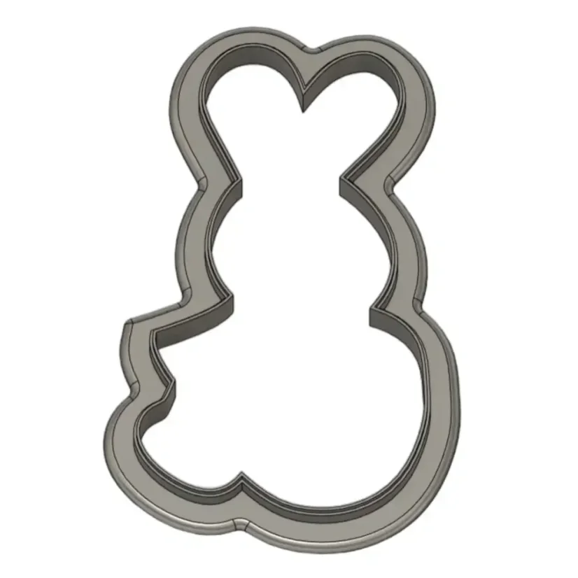 Zajíc s vejcem (holka) | 10107 | 3D vykrajovátko/sada - Varianta: sada (vykrajovátko + razítko), Velikost: velikost S (6 cm)