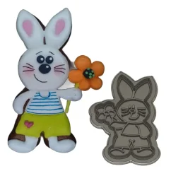Zajíc s kytkou (kluk) | 10101 | vykrajovátko/sada